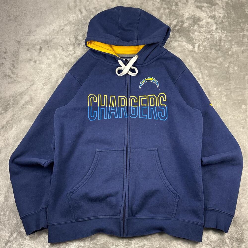 LA Chargers Men's Size Medium Hoodie Sweater Full Zip Los Angeles Football